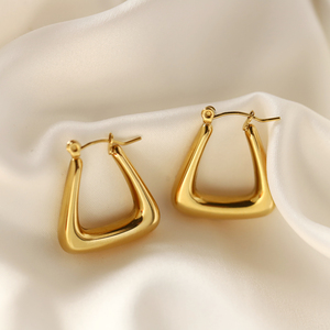 ต่างหูห่วงสแตนเลส MICCI ชุบทอง 18k PVD ต่างหูแฟชั่นสำหรับผู้หญิง ขายส่ง ต่างหูแบบคละแบบ - Product Image 2