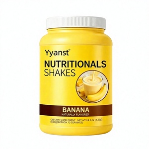 Batidos Nutricionales con Sabor a Plátano OEM 690g, Polvo Sustituto de Comida, Bebida Cremosa para el Bienestar Diario, 15 Porciones - Product Image 1