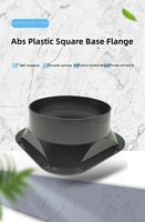 RUIBOYOU Loquet moderne noir en plastique ABS, à montage facile, pour raccordement carré à rond de conduits d'air de systèmes CVC