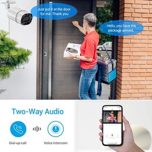 Icsee 8MP 5MP 4MP ngoài trời PoE máy ảnh IP an ninh máy ảnh PoE IP66 nguồn ánh sáng kép hai chiều âm thanh 4k PoE IP Mạng Bullet Camera - Product Image 6