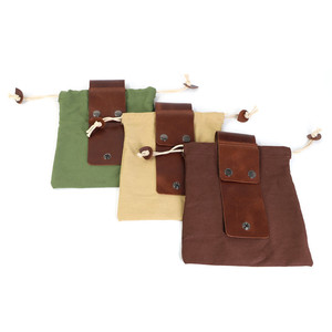 Juego de fundas clásicas de lona encerada a prueba de polvo, multiusos, para cocina, viajes, recolección de alimentos, bolsa plegable con cordón, capacidad de 200 ml - Product Image 1