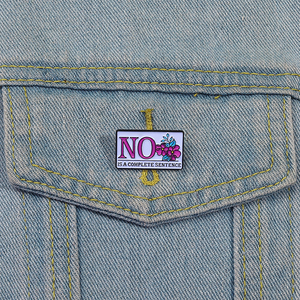 لا ، دبابيس جملة كاملة ، اقتباسات قوية ، مجوهرات المينا هدية للنساء - Product Image 1