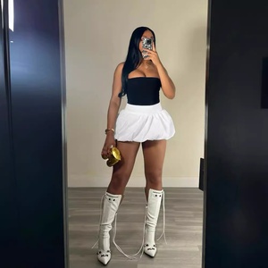 Women's Bubble <strong>Skirt</strong> Elastic High Waisted Puffy Skorts <strong>Shorts</strong> Y2k <strong>Skirts</strong> with <strong>Shorts</strong> <strong>Underneath</strong> - Product Image 3