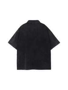 Verano Casual moda 230gm algodón envejecido Vintage en blanco calle desgaste ácido lavado polos - Product Image 3