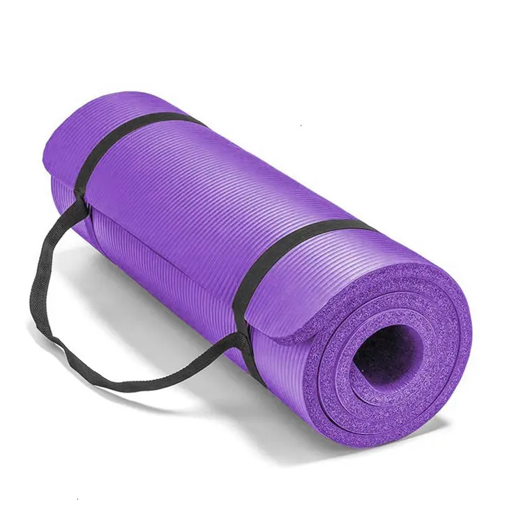 NBR Custom Printed Design Eco Friendly Workout Yoga Mat yoga knee mat with Carrying Strap