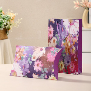 Nouvelle boîte cadeau en relief de style lotus pour écharpe et vêtements, emballage universel exquis en carton gris - Product Image 4