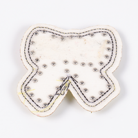 Patch brodé personnalisé en perles, patch à bordure en sequins 3D pour vêtements de filles, accessoires vestimentaires