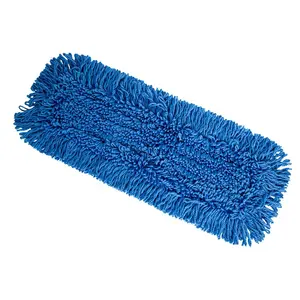 친환경 18 24 36 48 60 인치 블루 극세사 걸레 가정용 청소 도구 바닥 청소를위한 먼지 플랫 걸레 교체