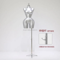 Mannequin Femme Grande Taille Courbes Généreuses, Fesses et Poitrine Volumineuses, en Plastique ABS Doré Peint, Torse BBL Taille L, pour Vente en Gros
