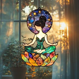 <span class=keywords><strong>Yoga</strong></span> Acrylique Shader Décoration Pleine Conscience Cadeau Amoureux Enseignant Inspirant - Product Image 1