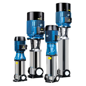 Pompe centrifuge verticale multi-étages haute pression 1,5 CV OEM en acier inoxydable pour système de circulation d'eau des bâtiments commerciaux - Product Image 2