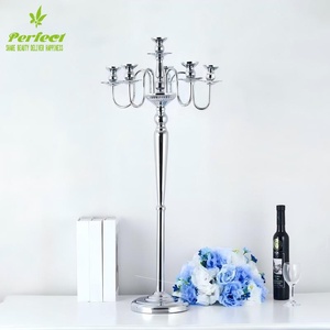Candélabre 5 bras de luxe léger vintage, le plus vendu, pour décoration de fond de mariage, anniversaire, fête, banquet - Product Image 1