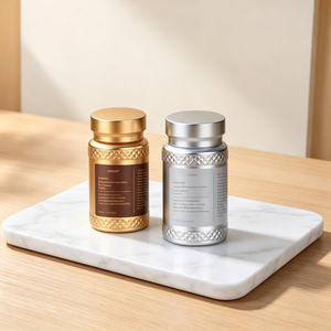 Envases Metálicos de Plástico con Tapa de Rosca, Frascos de Almacenamiento Personalizados para Suplementos y Cosméticos - Product Image 3
