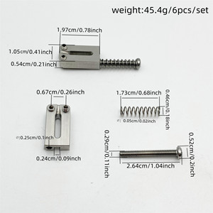 ชุด 6 ชิ้น ขนาด 10.5 มม. <span class=keywords><strong>ส</strong></span>ะพานกีตาร์ไฟฟ้าแบบไม่มีหัว <span class=keywords><strong>ส</strong></span>แตนเลส<span class=keywords><strong>ส</strong></span>ตีล พร้อมแผ่นดึง<span class=keywords><strong>ส</strong></span>าย 6 <span class=keywords><strong>ส</strong></span>าย - Product Image 2
