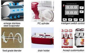 Commodité Petit 7 <span class=keywords><strong>3</strong></span> 1/2/<span class=keywords><strong>3</strong></span> Réservoirs Smoothie <span class=keywords><strong>Eleven</strong></span> Slush Machine Frozen Ice Cold Drink Freezer Cocktail Soda Slushy Maker Prix - Product Image 4