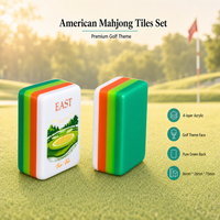 Ensemble de Mahjong américain de qualité supérieure, 160 pièces, en acrylique à 4 couches, design de sac de golf personnalisé, taille standard, ensemble de jeu, cadeau pour adultes