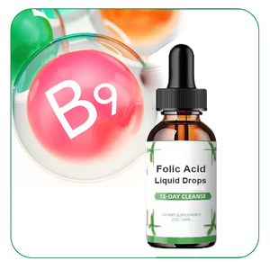 Ausreson OEM Mujer Multivitamina Ácido fólico Suplementos de vitamina C Vitamina B9 Gotas de ácido fólico líquido - Product Image 3
