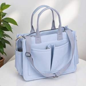 Sac fourre-tout souple multi-poches pour voyage en extérieur, sac à bandoulière en toile de coton avec logo personnalisé, vente chaude directe usine - Product Image 4