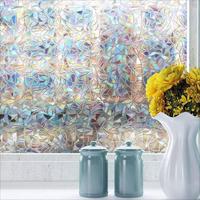 Regenbogen 3D Dekorative Fenster-Vinylfolie Buntglas-Fenster Sichtschutzfolie Statische Fensteraufkleber