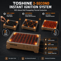 Barbecue portable jetable sans fumée pour table, idéal pour intérieur, patio, camping, camping-car