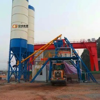 Centrale à béton entièrement automatique HZS35 avec système d'alimentation par trémie et pesage de haute précision pour la production de béton prêt à l'emploi à petite échelle