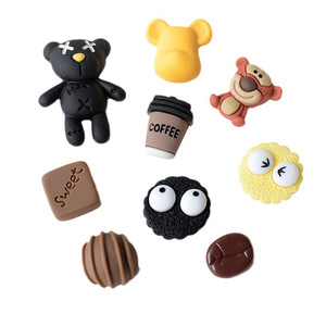 미니 플랫 백 수지 매력 만화 카보 숑 플랫 백 공예 장식품 크림 접착제 장식 phonecasesshoes를위한 DIY 액세서리 - Product Image 1