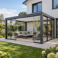 Systèmes de pergola en aluminium 10x10 pieds, revêtement poudré, pour jardin, gazebo, auvent de balcon, abri de jardin automatique