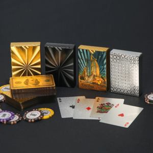 Cartas de Póker Flexibles y Duraderas con Diseño Elaborado en PET Dorado, Personalizables, Ideales para Familias, Cafeterías y Reuniones Informales - Product Image 6