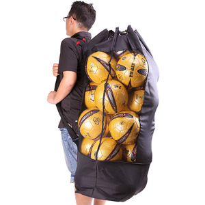 สายคล้องไหล่ปรับได้ Drawstring ฟุตบอลฟุตบอลความจุขนาด<span class=keywords><strong>ใหญ่</strong></span>ตาข่ายถุงเก็บฟุตบอลบาสเกตบอลกระเป๋าพกพาขนาดใหญ่ - Product Image 6