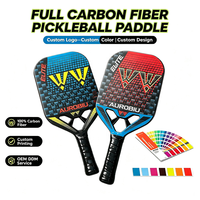 Raket Pickleball Profesional Portabel Berbahan Serat Karbon Penuh 3k 12k 18k Thermoformed Edgeless Honeycomb, Terlaris dan Disetujui USAPA