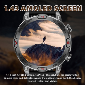 KC86 1.43&quot; AMOLED HD Large Screen Triple Defense Outdoor Sport Smartwatch Multi-Language Compass Long Life Alloy <strong>Bluetooth</strong> <strong>Watch</strong> - Product Image 4