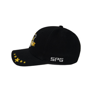 หมวกเบสบอลผ้าฝ้ายสีดำปี 2026 แบบ 6 แผง ทรงแข็ง ปักโลโก้ด้านหน้า ปักโลโก้ด้าน<span class=keywords><strong>หลัง</strong></span> ปีกโค้ง - Product Image 3