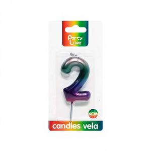 Vela Decorativa de Cera Hecha a Mano para Fiestas No. 2 Adornos de Cumpleaños de 6 cm con Forma de Feliz Cumpleaños para Fiestas, Cumpleaños, Pascua, Año Nuevo, Bares, Ramadán - Product Image 1