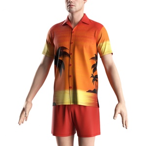 Chemise à fleurs à manches courtes à séchage rapide OEM, chemise hawaïenne originale de haute qualité pour hommes, vêtements de plage - Product Image 5