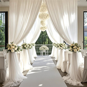 <span class=keywords><strong>Voile</strong></span> décoratif en organza transparent pour mariage, rideau <span class=keywords><strong>de</strong></span> scène, <span class=keywords><strong>de</strong></span> salle <span class=keywords><strong>de</strong></span> réception ou <span class=keywords><strong>de</strong></span> fête, draperie pour fond <span class=keywords><strong>de</strong></span> scène - Product Image 1