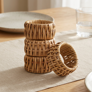 High Quality Natural Handmade Wedding Napkin Holder Ring <b>Bamboo</b> Eco-Friendly Durable Luxury Classic Design <b>Dinner</b> Party Table - Product Image 1