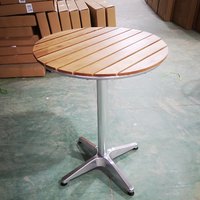 New Plastic Wood Board Circular Edelstahl Faltbarer platzsparender Outdoor-Freizeit-Esstisch