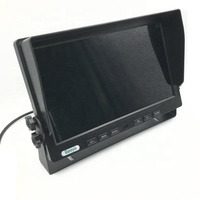 Monitor de TV para coche LCD TFT de 10.1 pulgadas, nuevo modelo 2021, con 8 entradas de video, DVR móvil integrado, puerto USB para vehículos especiales de 24V, camiones y autobuses.