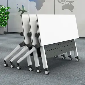 Office Furniture Modern Folding Conference Meeting Tables Desk Mobile Foldable Training Table For Hospital School Hotel Prison
