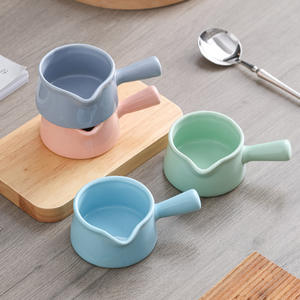 Jarra de leche de diseño japonés de cerámica con asa Mini taza plato de pudín tazón de salsa de cocina y condimento ecológico - Product Image 3