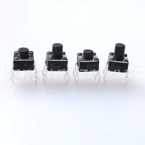 สวิตช์สัมผัส 4.5x4.5 มม. แบบแนวตั้ง 4 ขา SPST 3.3VDC 500mA อายุการใช้งานแบบกลไก 50K ครั้ง ขาทองเหลือง - Product Image 1