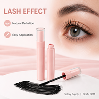 Maskara Slim Presisi untuk Memperpanjang dan Mempertegas Bulu Mata dengan Sikat Halus OEM ODM Pemasok Pabrik Makeup Label Pribadi