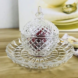 Pot à bonbons et à bijoux en verre multifonctionnel de conception de yourte simple et moderne avec coton-tige créatif pour le stockage des aliments de maquillage - Product Image 5