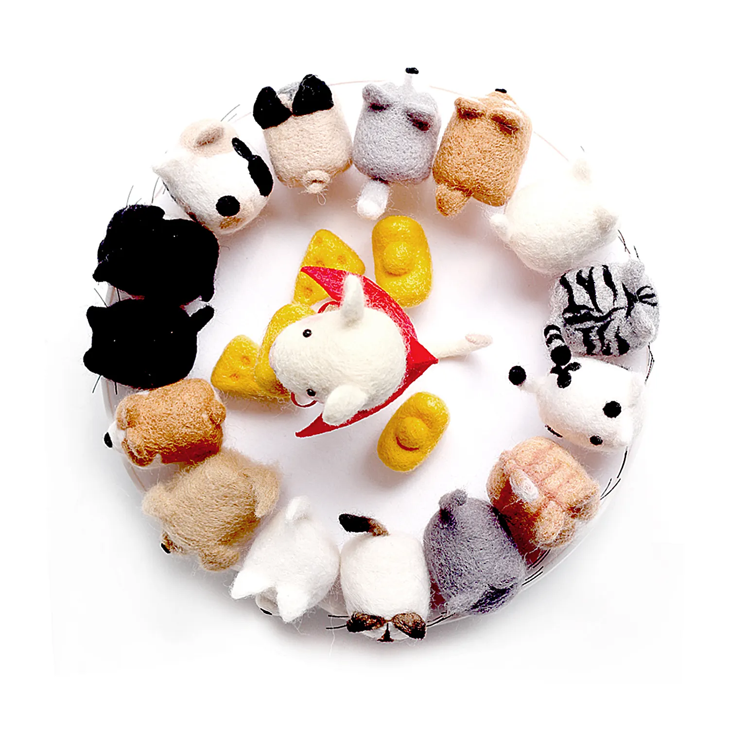 Custom Wool Felting DIY Kit Adorable Needle Felted Creations with Character and Personality from Manufacturing Factory