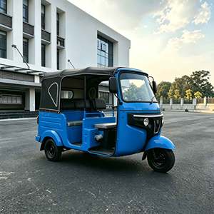 Tricycle bleu-noir tout-terrain, forte capacité de montée et haute capacité de charge, double usage pour passagers - Product Image 3