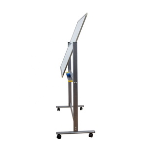 Pizarra blanca ajustable de 90x60cm para móvil, tablero de anuncios de enseñanza con rueda Flexible para escuela, hogar, Metal duradero económico - Product Image 4
