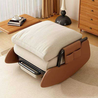 Fauteuil pouf en tissu de coton de style moderne, confortable, fauteuil paresseux, salon, une personne