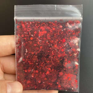 10g全息厚实混合闪光亮片宽松六角钉闪光散装指甲