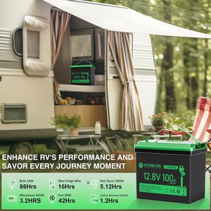 Baterai Lithium LiFePO4 12V 100Ah Siklus Dalam dengan BMS 100A untuk RV, Motor Trolling, Camping, Marine, Penyimpanan Energi Surya - 2 Paket - Product Image 5