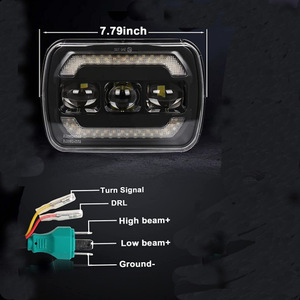 Faros delanteros LED de 7 pulgadas, ajuste universal 7x6 para vehículos utilitarios Polaris, actualización de 30000 Lm, 6000K, 12V - Product Image 5